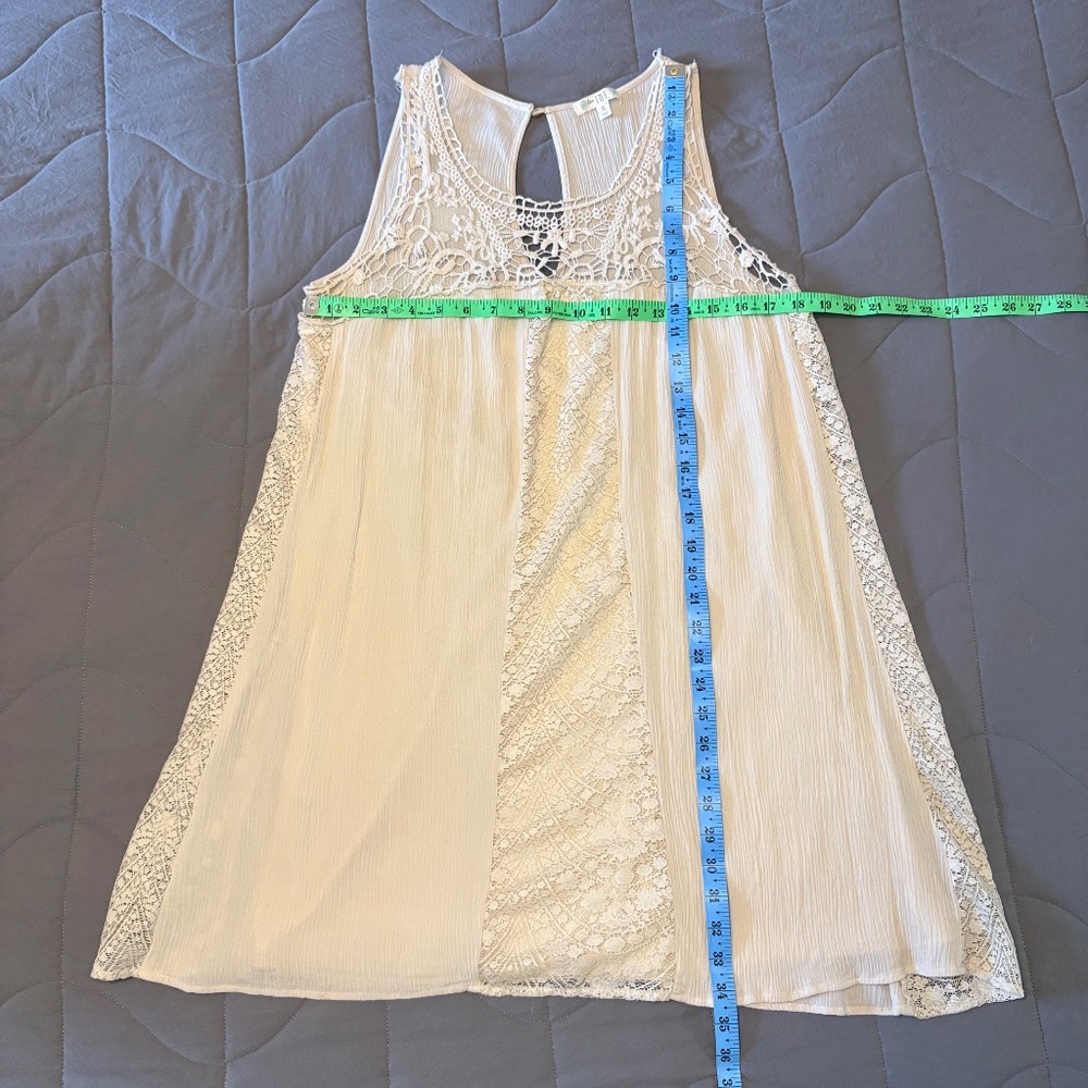 Love, FIRE Tank Dress Cream Ivory Crochet Lace Size XL - Picture 3 of 6